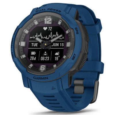 Garmin Instinct Crossover Dual Power 010-02730-42 Tidal Blue|中古 