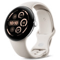 Google Pixel Watch3 45mm LTEモデル Polished Silverアルミケース/Porcelainアクティブバンド GA05283-US