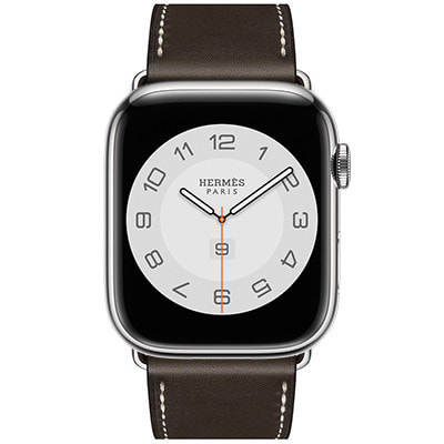 Apple Watch Hermes Series7 45mm GPS+Cellularモデル MKL63J/A A2478【シルバーステンレス スチールケース/(エベンヌ)シンプルトゥールディプロイアントバックルレザーストラップ】|中古ウェアラブル端末格安販売の【イオシス】