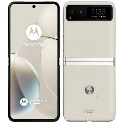 ネットワーク利用制限△】motorola razr 40s XT2323-7 バニラクリーム 