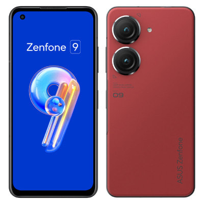 ASUS Zenfone9 サンセットレッド 国内版 SIMフリー [中古] ASUS - 美品中古 Zenfone9 128GB サンセットレッド Simフリーの