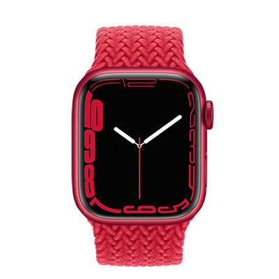 Apple Watch Series7 41mm GPSモデル MKNJ3J/A+ML5E3FE/A  A2473【(PRODUCT)REDアルミニウムケース/(PRODUCT)REDブレイデッドソロループ(サイズ5)】|中古ウェアラブル端末格安販売の【イオシス】