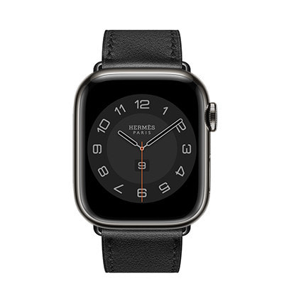 Apple Watch Hermes Series8 41mm GPS+Cellularモデル MNJY3J/A A2775【スペースブラック ステンレススチールケース/ヴォー・スウィフト(黒)シンプルトゥールレザーストラップ】|中古ウェアラブル端末格安販売の【イオシス】