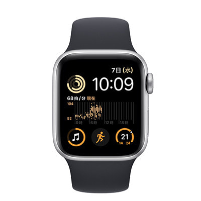 Apple Watch SE ( GPSモデル) - 40mm ゴールドアルミニウムとチャコールブレイデッドソロループ Apple Watch SE ( GPSモデル) - 40mm ゴールドアルミニウムと