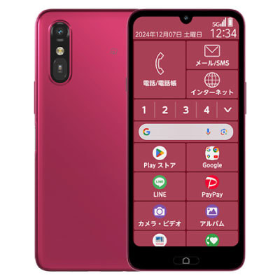 お値下げ【美品】Y!mobile らくらくスマートフォン a A401FC 本体 らくらくスマートフォンa A401FC マゼンタ【Y!mobile版SIMフリー