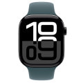 Apple Watch Series10 46mm GPSモデル MWX13J/A+MXLQ3FE/A A2999【ジェットブラックアルミニウムケース/レイクグリーンスポーツバンド】