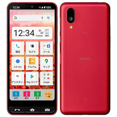 BASIO SHG09 レッド スマートフォン本体 BASIO active SHG09 レッド【au版SIMフリー】|中古スマートフォン格安