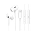 Lightnig接続 リモコン付き マイク搭載イヤホン ホワイト HDSE20LH1WH