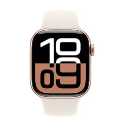 Apple Watch Series10 42mm GPSモデル MWWY3J/A+MXLL3FE/A A2997【ローズゴールドアルミニウムケース/スターライトスポーツバンド】