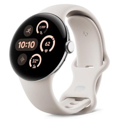 Google Pixel Watch3 41mm Wi-Fiモデル Polished Silverアルミケース 