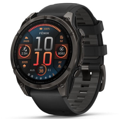 イオシス｜Garmin fenix 8 Sapphire AMOLED 47mm Ti Carbon Gray DLC/Black 010-02904-27
