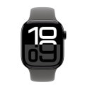 Apple Watch Series10 42mm GPSモデル MWWX3J/A+MXLH3FE/A A2997【ジェットブラックアルミニウムケース/ストーングレイスポーツバンド】