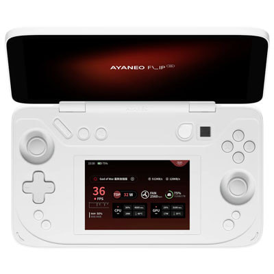 美品 Ayaneo flip ds 7840u 16GB/512GB AYANEO FLIP DS ミルキーホワイト【Ryzen7(3.3GHz)/16GB/512GB SSD