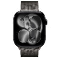 Apple Watch Series11 46mm GPSモデル MEW84J/A+MGJ64FE/A A3333【ジェットブラックアルミニウムケース/スレートミラネーゼループ(S/M)】
