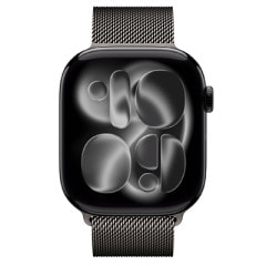 Apple Watch Series11 46mm GPS+Cellularモデル MFAA4J/A+MGJ74FE/A A3337【ジェットブラックアルミニウムケース/スレートミラネーゼループ(M/L)】