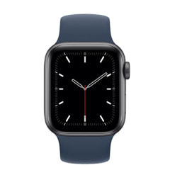 Apple Watch SE 40mm GPSモデル MKQC3J/A+MKV83FE/A A2351【スペースグレイアルミニウムケース/アビスブルーソロループ(サイズ5)】