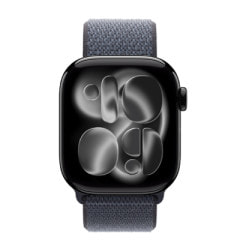 Apple Watch Series11 42mm GPSモデル MEW04J/A+MFFC4FE/A A3331【ジェットブラックアルミニウムケース/アンカーブルースポーツループ】