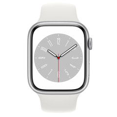 【ネットワーク利用制限▲】SoftBank Apple Watch Series8 45mm GPS+Cellularモデル MP4J3J/A A2775【シルバーアルミニウムケース/ホワイトスポーツバンド】