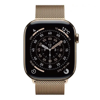 イオシス｜【ネットワーク利用制限▲】au Apple Watch Series11 46mm GPS+Cellularモデル MFD74J/A A3337【ゴールドチタニウムケース/ゴールドミラネーゼループ(S/M)】