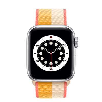 イオシス｜Apple Watch Series6 40mm GPSモデル MG283J/A A2291【シルバーアルミニウムケース/メイズ ホワイトスポーツループ】