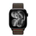 Apple Watch Series11 42mm GPSモデル MEW04J/A+MDF44FE/A A3331【ジェットブラックアルミニウムケース/Black Unity-ユニティリズムスポーツループ】