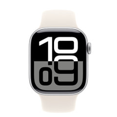 Apple Watch Series10 42mm GPSモデル MWWW3J/A+MXLL3FE/A A2997【シルバーアルミニウムケース/スターライトスポーツバンド】