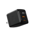充電中のワット数が見える PD25W USB充電器 HD-ACW2P25BK