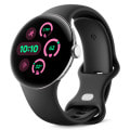Google Pixel Watch3 41mm Wi-Fiモデル Polished Silverアルミケース/Obsidianアクティブバンド