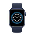 Apple Watch Series6 40mm GPSモデル MG2A3J/A+MYPQ2FE/A A2291【ブルーアルミニウムケース/ディープネイビーソロループ(サイズ7)】
