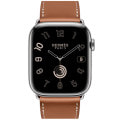 Apple Watch Hermes Series9 45mm GPS+Cellularモデル MRQP3J/A+MKG53FE/A A2984【シルバーステンレススチールケース/(ゴールド)ヴォー・スウィフト・シンプルトゥールレザーストラップ】