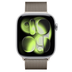 Apple Watch Series11 46mm GPS+Cellularモデル MFAJ4J/A+MGJ34FE/A A3337【シルバーアルミニウムケース/ナチュラルミラネーゼループ(M/L)】