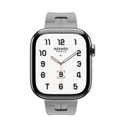 Apple Watch Hermes Series10 42mm GPS+Cellularモデル MX0Q3J/A+MDFE4FE/A A3001【シルバーチタニウムケース/(グレー)キリム・シンプルトゥールディプロイアントバックル】