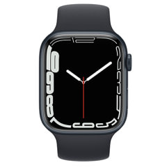 Apple Watch Series7 45mm GPSモデル MKNN3J/A+MPFU3FE/A A2474【ミッドナイトアルミニウムケース/ミッドナイトソロループ(サイズ8)】