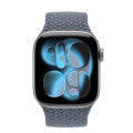 Apple Watch Series11 42mm GPSモデル MEW14J/A+MFL34FE/A A3331【スペースグレイアルミニウムケース/アンカーブルーブレイデッドソロループ(サイズ5)】