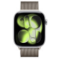 Apple Watch Series11 46mm GPS+Cellularモデル MFAJ4J/A+MGJ34FE/A A3337【シルバーアルミニウムケース/ナチュラルミラネーゼループ(M/L)】