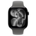 Apple Watch Series11 46mm GPSモデル MEW84J/A+MXLY3FE/A A3333【ジェットブラックアルミニウムケース/ストーングレイスポーツバンド(M/L)】