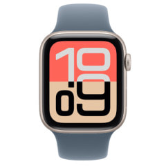 Apple Watch SE3 44mm GPSモデル MEP04J/A+MFGX4FE/A A3325【スターライトアルミニウムケース/アンカーブルースポーツバンド(S/M)】