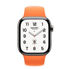 Apple Watch Hermes Series10 42mm GPS+Cellularモデル MX0Q3J/A A3001【シルバーチタニウムケース/Hermesオレンジスポーツバンド】