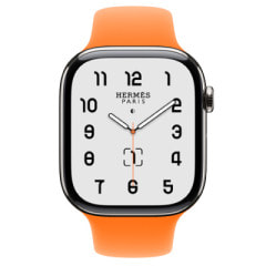 Apple Watch Hermes Series11 46mm GPS+Cellularモデル MFC64J/A A3337【シルバーチタニウムケース/Hermesオレンジスポーツバンド】