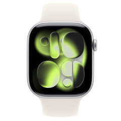 Apple Watch Series11 46mm GPS+Cellularモデル MFAJ4J/A+MXM63FE/A A3337【シルバーアルミニウムケース/スターライトスポーツバンド(S/M)】