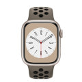 Apple Watch Series8 41mm GPSモデル MNPD3J/A+MPGT3FE/A A2770【スターライトアルミニウムケース/オリーブグレー ブラックNikeスポーツバンド】