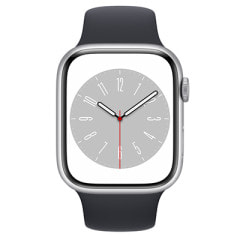 Apple Watch Series8 45mm GPSモデル MP6T3J/A+MKUQ3FE/A A2771【シルバーアルミニウムケース/ミッドナイトスポーツバンド】