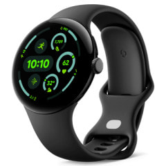 Google Pixel Watch3 45mm Wi-Fiモデル Matte Blackアルミケース/Obsidianアクティブバンド GA05785-US