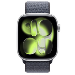 Apple Watch Series11 46mm GPSモデル MEWC4J/A+MFFH4FE/A A3333【シルバーアルミニウムケース/アンカーブルースポーツループ】