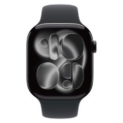 Apple Watch Series11 46mm GPSモデル MEW84J/A+MYAA3FE/A A3333【ジェットブラックアルミニウムケース/ブラックソロループ(サイズ5)】