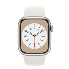 Apple Watch Series8 41mm GPSモデル MNPD3J/A+MP6V3FE/A A2770【スターライトアルミニウムケース/ホワイトスポーツバンド】