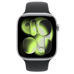 Apple Watch Series11 46mm GPSモデル MEWC4J/A+MXM43FE/A A3333【シルバーアルミニウムケース/ブラックスポーツバンド】