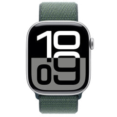 Apple Watch Series10 46mm GPSモデル MWX03J/A+MXL83FE/A A2999【シルバーアルミニウムケース/レイクグリーンスポーツループ】