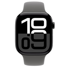 Apple Watch Series10 46mm GPSモデル MWX13J/A+MXLX3FE/A A2999【ジェットブラックアルミニウムケース/ストーングレイスポーツバンド】