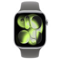 Apple Watch Series11 46mm GPSモデル MEWC4J/A+MXLY3FE/A A3333【シルバーアルミニウムケース/ストーングレイスポーツバンド(M/L)】